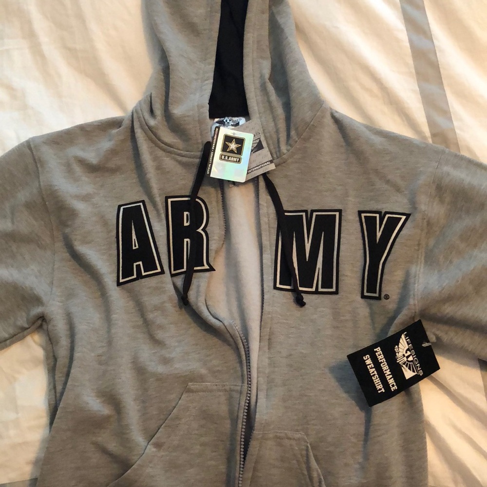 Brand new official US Army zip hoodie sweatshirt.